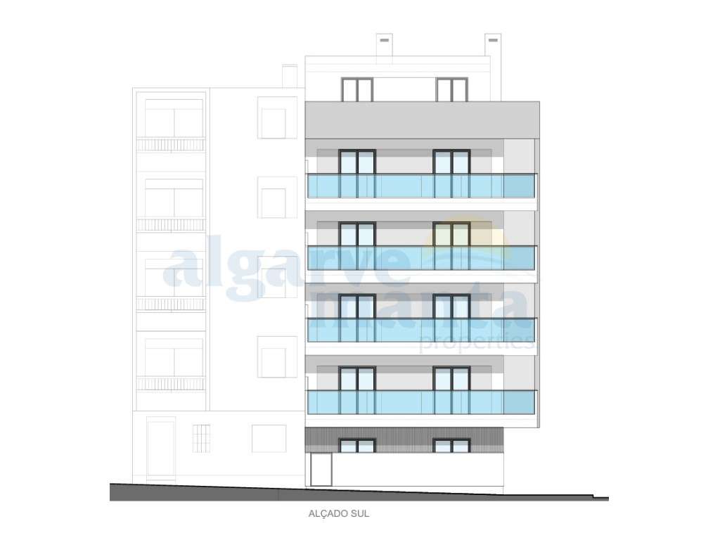 Apartamento T1+1 em construção - 2ª linha da Praia de Monte Gordo - Grande imagem: 3/3