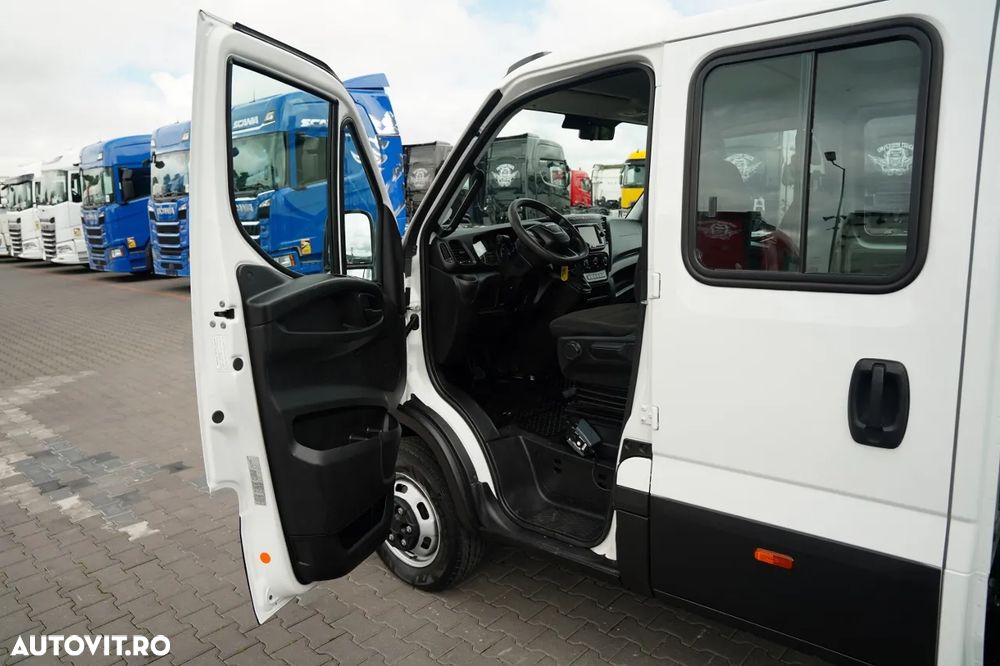 Iveco DAILY 35-160 / BASCĂLĂTOR DIN ALUMINIU / CAMION CU TRANZACȚIE MIXĂ - 6 LOCURI / MANUALĂ / DOUĂ RULOURI / EURO 6 - 29