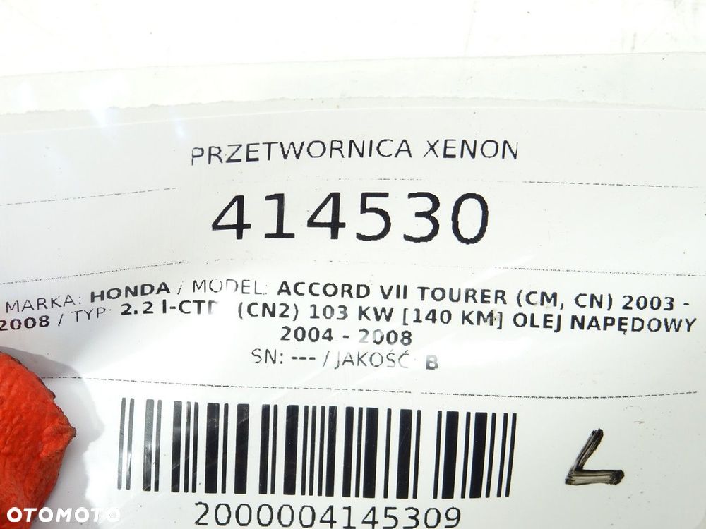 PRZETWORNICA XENON  HONDA ACCORD VII Tourer (CM, CN) 2003 - 2008 2.2 i-CTDi (CN2) 103 kW [140 KM] - 5