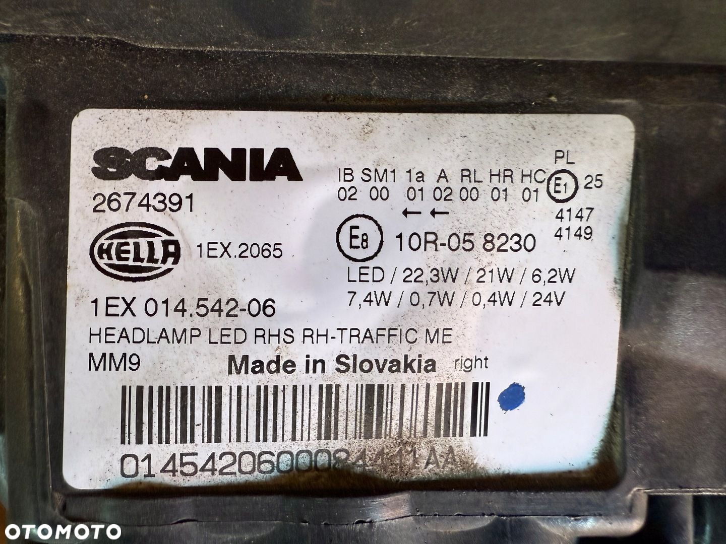 SCANIA R S REFLEKTOR PRAWY HELLA FULL LED 2674391 - 3