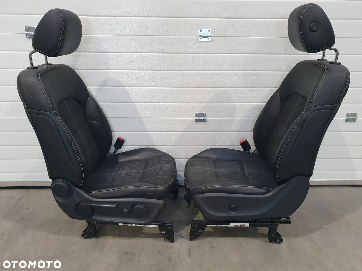 FOTELE KANAPA BOCZKI KOMPLET PÓŁ SKÓRA CZARNE EU ELEKTRYCZNE MERCEDES W246 - 15