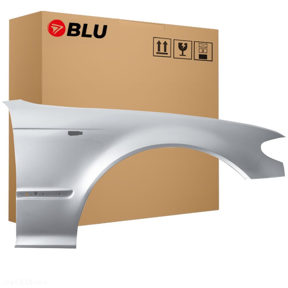 BLU Błotnik BMW 3 E46 354 prawy srebrny 01-05 przód sedan kombi FL LCI ocynk Titansilber - 1