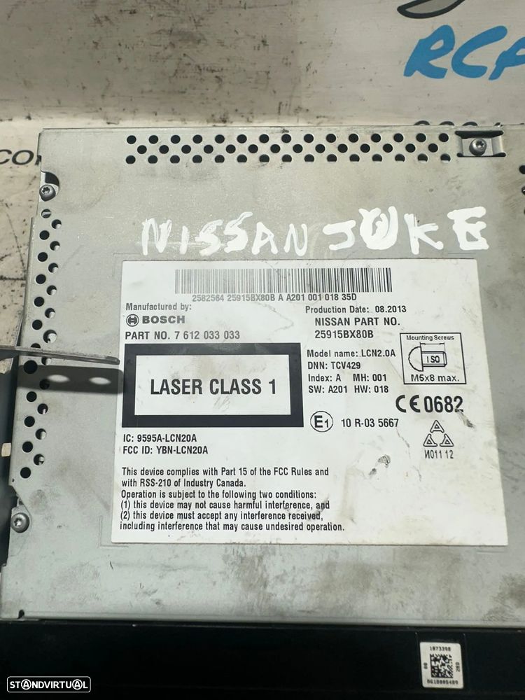 .Display Ecrã Comando Radio Original Bosch Nissan Juke F15 25915bx80b 2010 a 2014 - 11