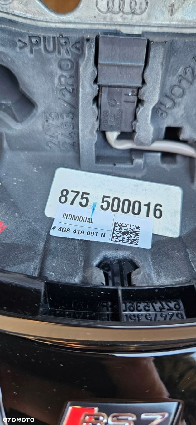 AUDI A7 S7 RS7 C7 4G KIEROWNICA GAŁKA CZERWONA NIĆ INDIVIDUAL 4G8419091N - 9
