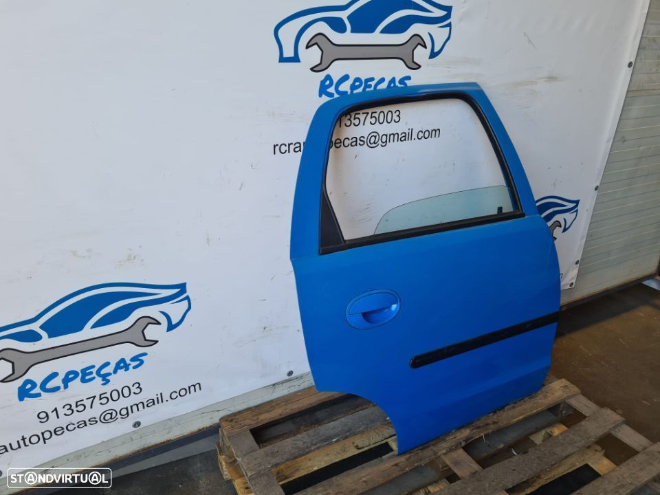 PORTA TRASEIRA TRÁS DIREITA OPEL CORSA C 5 PORTAS FECHO ELEVADOR MOTOR PUXADOR VIDRO - 4