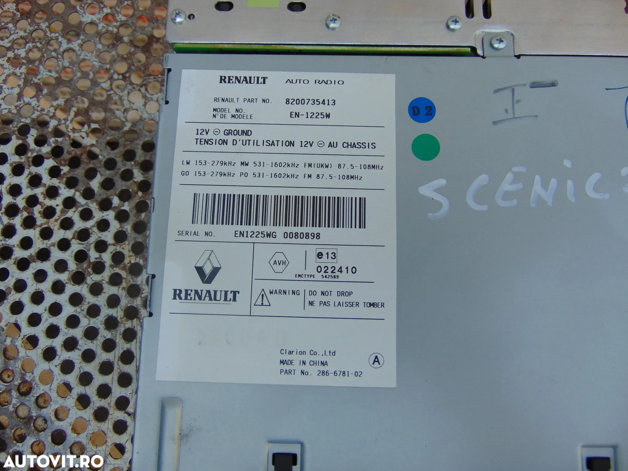 Amplificator Radio cd Renault Scenic 2 espace 4 cod 8200735413 Laguna 2 multimedia cabasse - 3