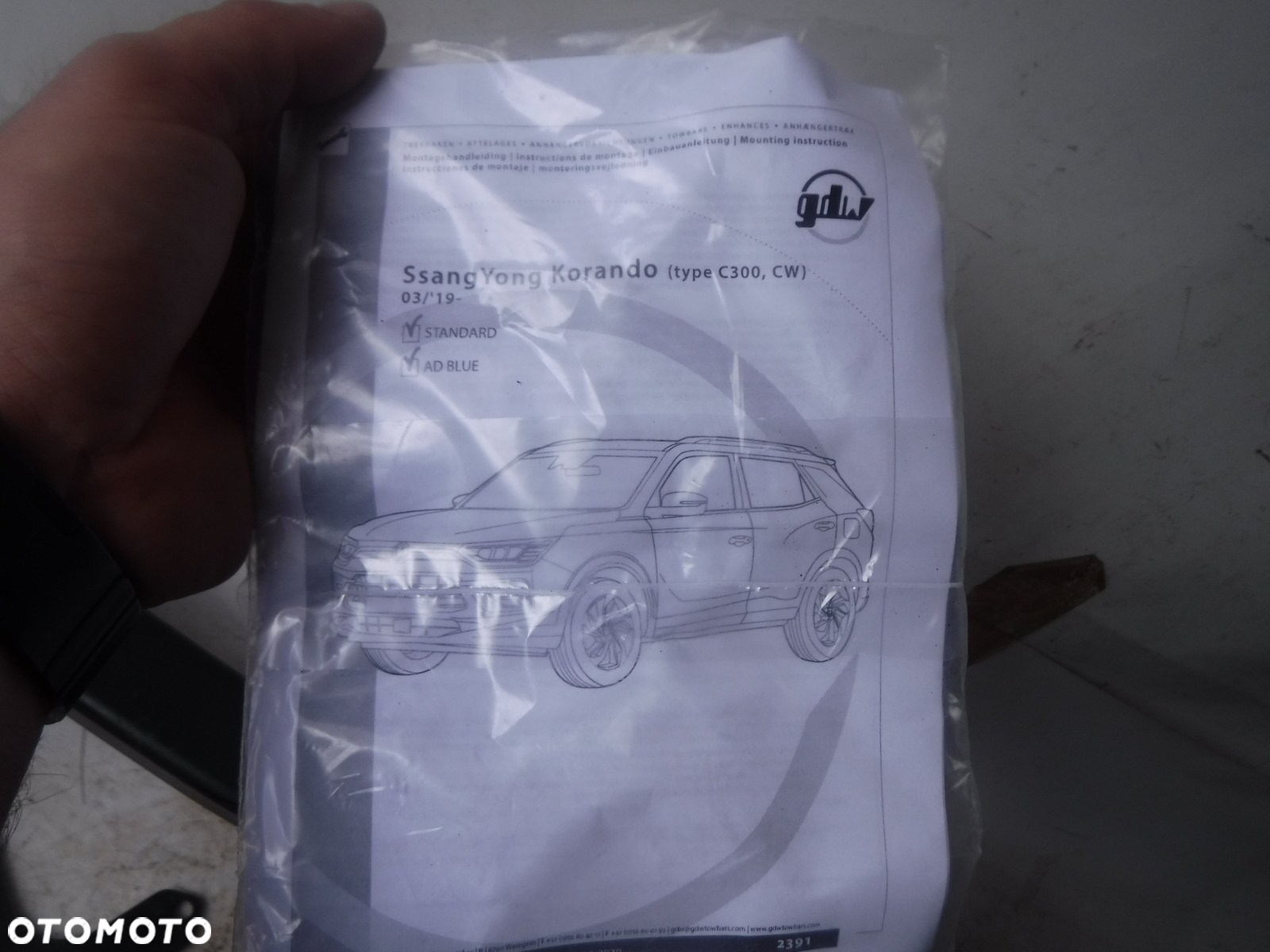ssangyong korando 19r- hak holowniczy nowy oryginał gdw - 2