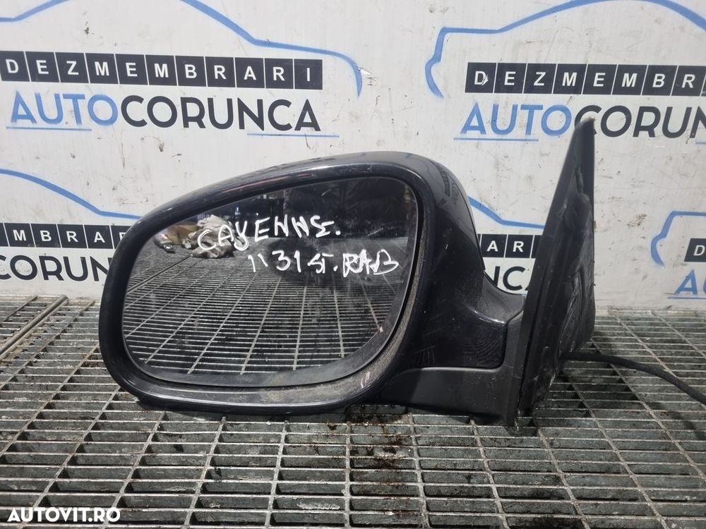Oglinda stanga Porsche Cayenne 2002 - 2006 4 Usi NEGRU Z4 / C9Z (1131) Fara rabatare - 2