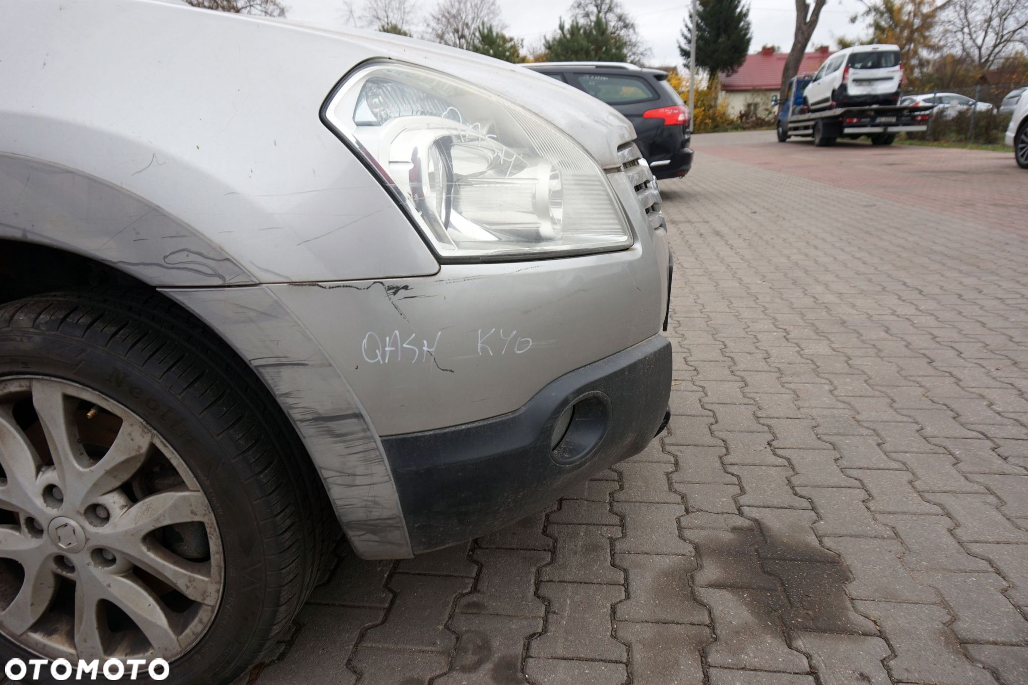 MASKA ZDERZAK BŁOTNIKI LAMPY QASHQAI+2 I J10 KY0  NISSAN 2008-2013 SREBRNY PRZÓD KOMPLETNY - 11