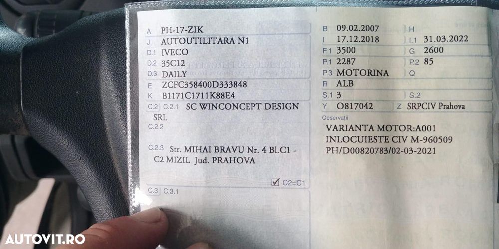 Iveco 35C12 cu platforma si obloane 4.8m - 18