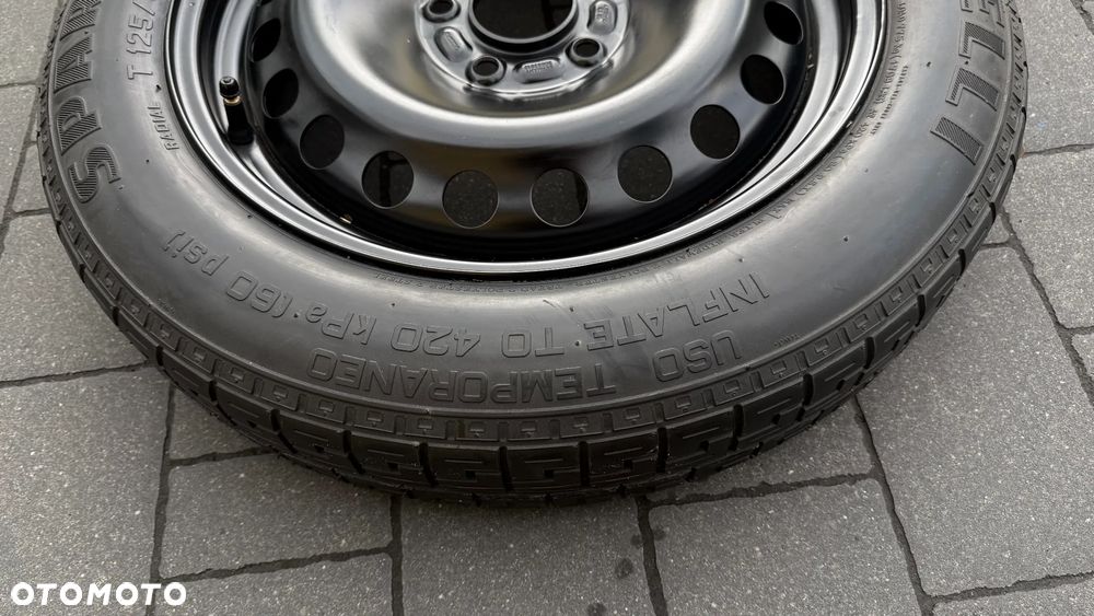 NOWE Koło dojazdowe + lewarek r16 5x108 125/85 et25 4J Volvo Ford Jaguar v50 s40 dojazdówka felga - 4