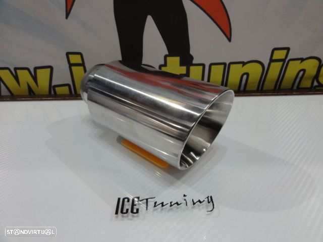 Ponteiras De Escape Redonda 88mm X 195MM 100% Inox - 13