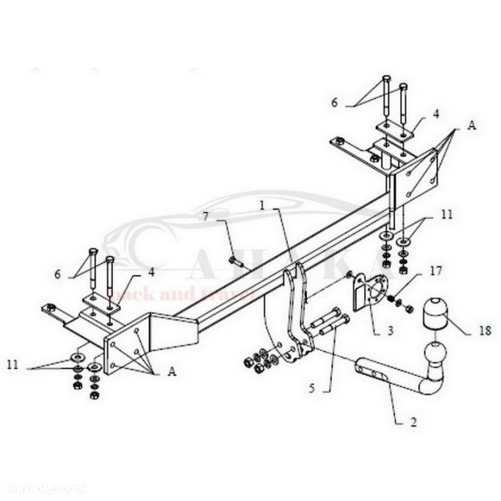 Hak Holowniczy Odkręcany Do Chevrolet Lacetti Hatchback Od 2005 - 3