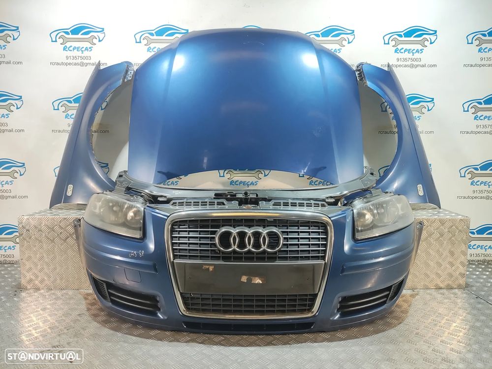 FRENTE COMPLETA AUDI A3 8P 8P1 FASE II 2 CAPOT PARACHOQUES GUARDA-LAMAS OTICAS RADIADOR VENTILADOR FRENTE FIBRA REFORÇO DIESEL - 1