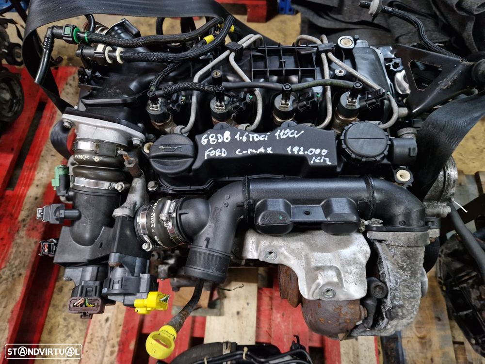 Motor usado G8DB FORD C-MAX 1.6 TDCI 110CV CMAX PEUGEOT CITROEN G8DA FOCUS - 1