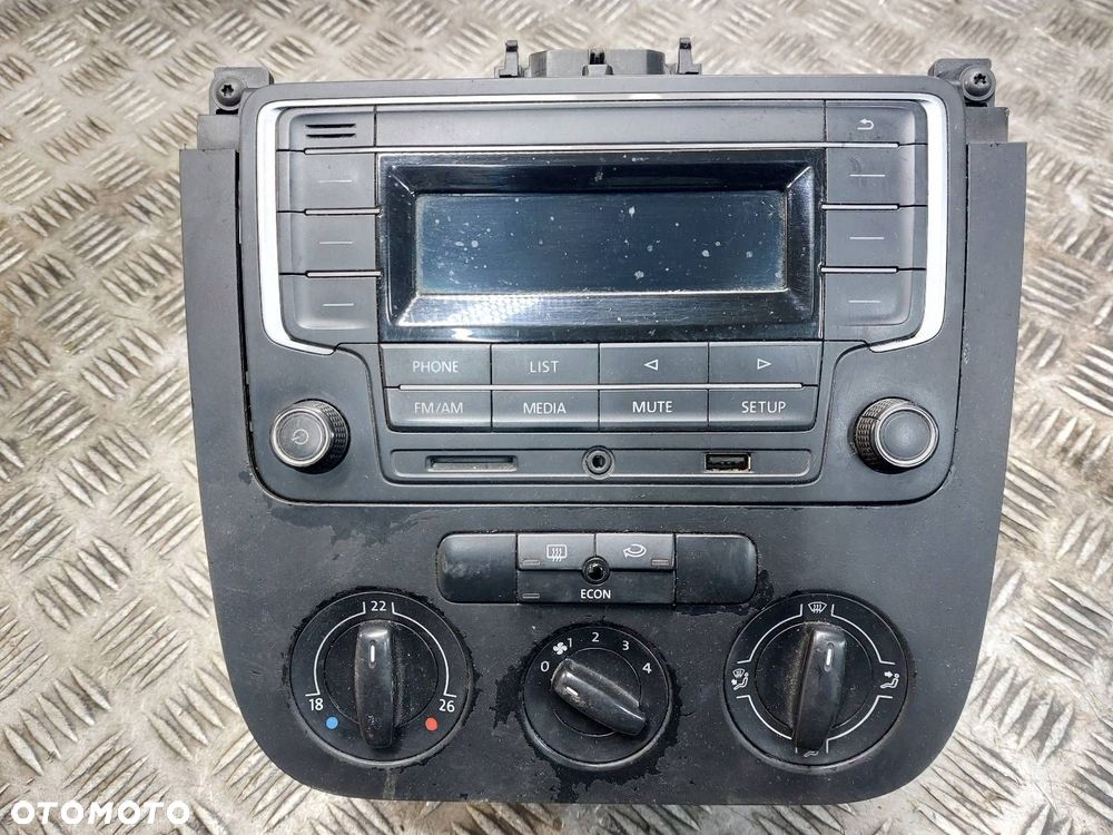 RADIO ODTWARZACZ + PANEL NAWIEWU + RAMKA VOLKSWAGEN GOLF V 7F0035153 - 2