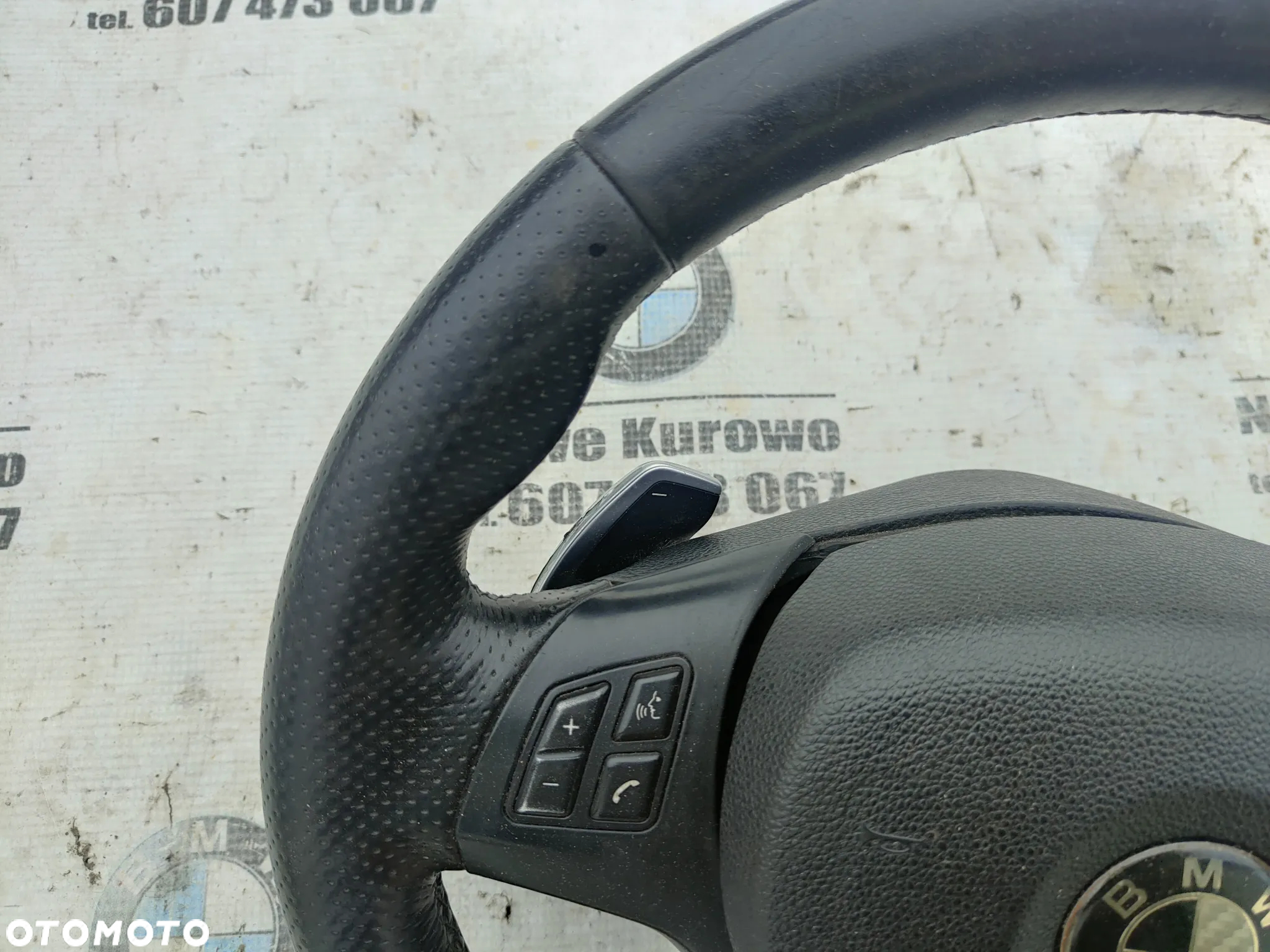 BMW E81 E82 E87 E88 E90 E91 E92 E93 Kierownica M-Pakiet poduszka łopatki z łopatkami - 3