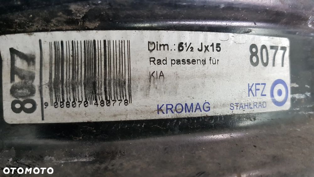 FELGI STALOWE HYUNDAI I30 IX20 KIA VENGA CEED 5X114,3 5,5JX15 ET47 - 5