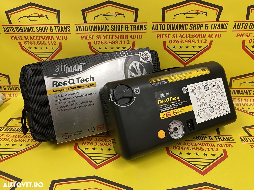 Kit pana Airman premium compresor auto umflat roti + solutie 180W - 2