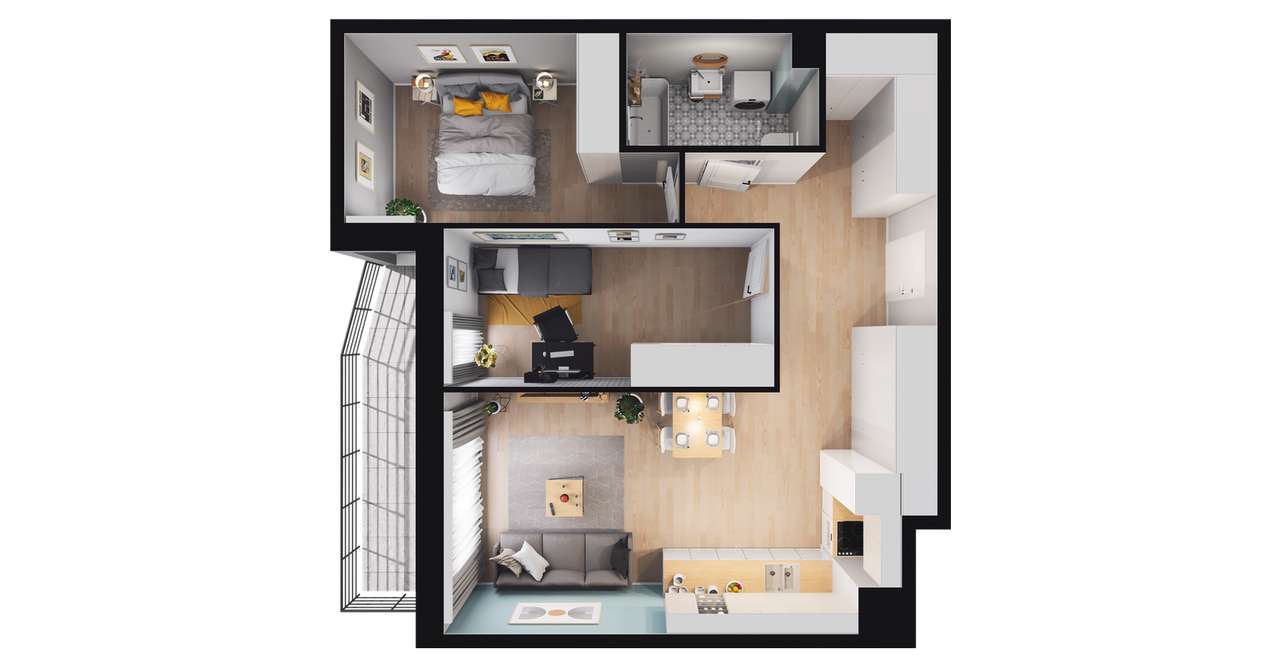3-pokojowe mieszkanie 61m2 + balkon Bez Prowizji - Pełny obrazek: 3/11
