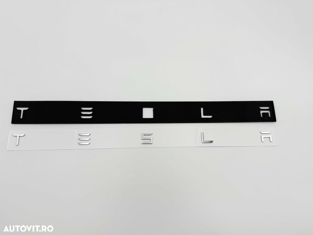 Emblema Compatibila TESLA crom spate - 1