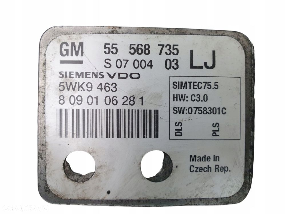 STEROWNIK SILNIKA ECU Opel Astra H 1.6 16V Z16XER GM 55568735 LJ - 8