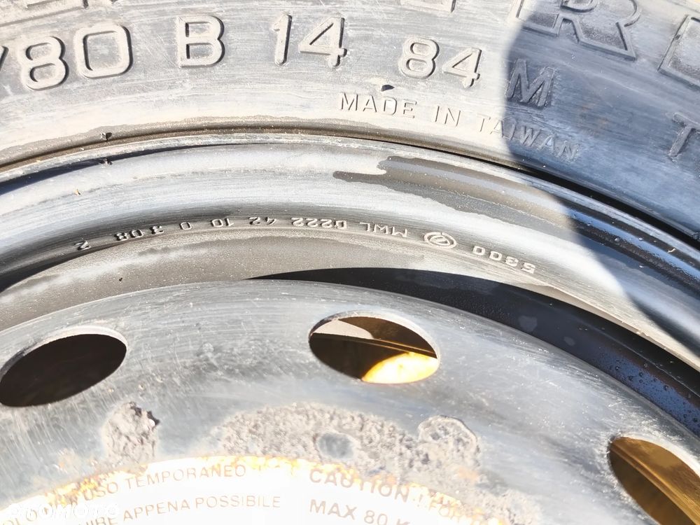 KOŁO DOJAZDOWE ZAPASOWE 125/80B14 4X98 14 CALI DO FIAT 500 PUNTO - 3