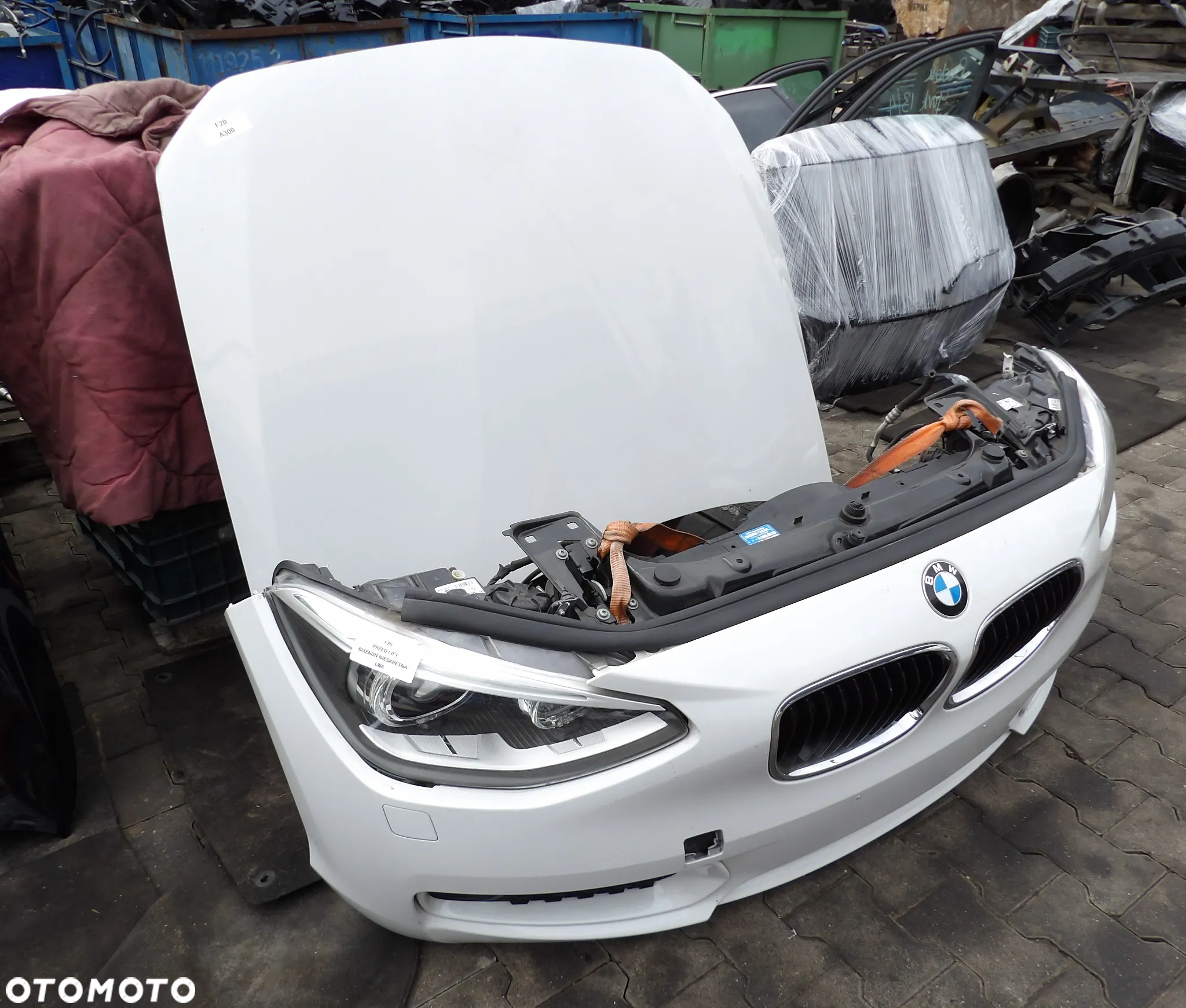 BMW - F20 - KOLOR A300 - PAS PRZEDNI - MASKA-ZDERZAK - BŁOTNIKI  - LAMPY  - KOMPLETNY - ORYGINAŁ - 3