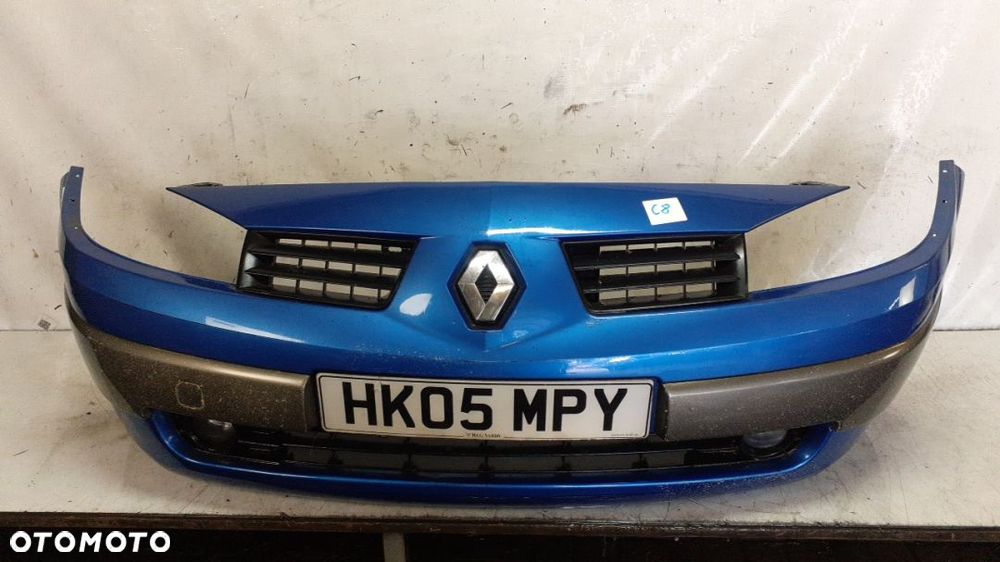 ^ ZDERZAK PRZÓD PRZEDNI DO RENAULT MEGANE II 2 TEI45 NIEBIESKI HALOGENY - 1