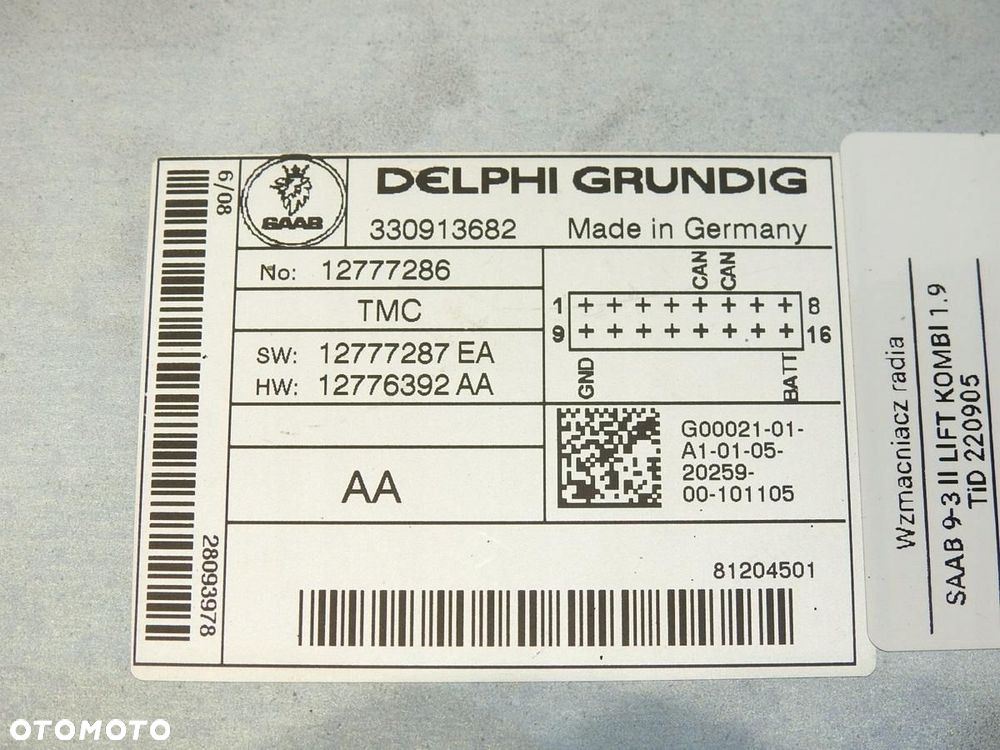 WZMACNIACZ RADIA SAAB 9-3 II LIFT 12777286 - 10