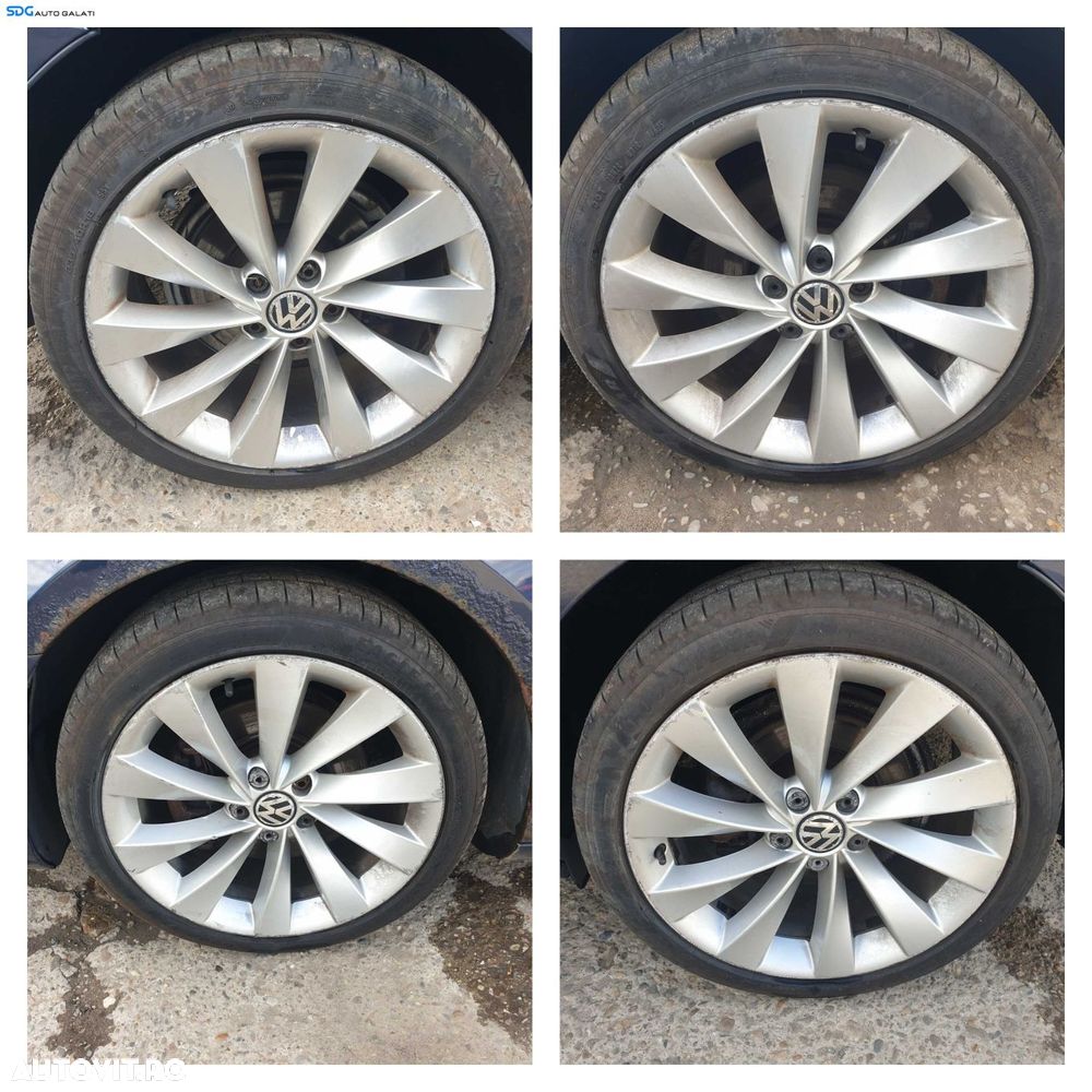 Set 4 Jante Roti Aliaj INTERLAGOS 235 40 18 R18 5x112 Volkswagen Passat CC 2009 - 2012 Cod 3C8601025D [K7677] - 1