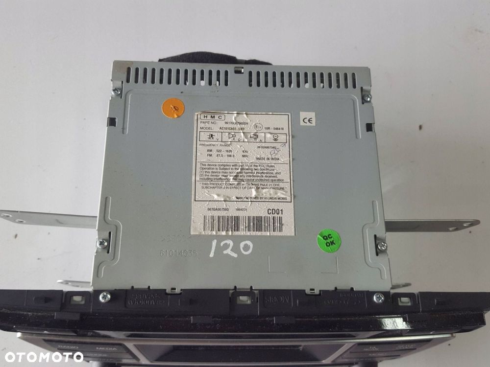 HYUNDAI I20 II 14-18r RADIO CD RADIOODTWARZACZ 96170C8250SDH - 5