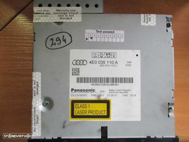 Radios 4E0035110A AUDI A6 2007 PANASONIC CX-CA1693G - 2