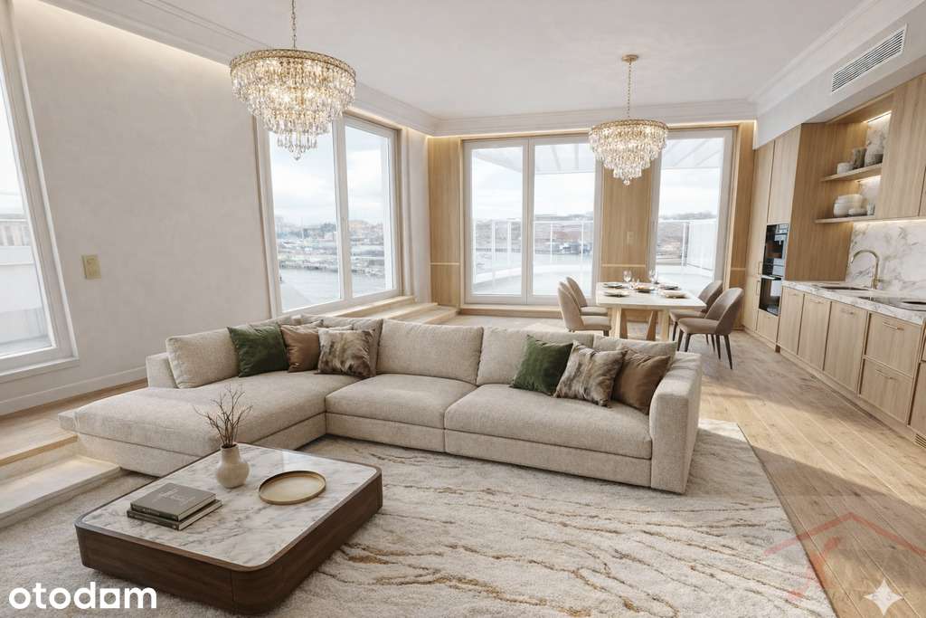 Nowa Przystań .Apartament z dużym tarasem nad Odrą
