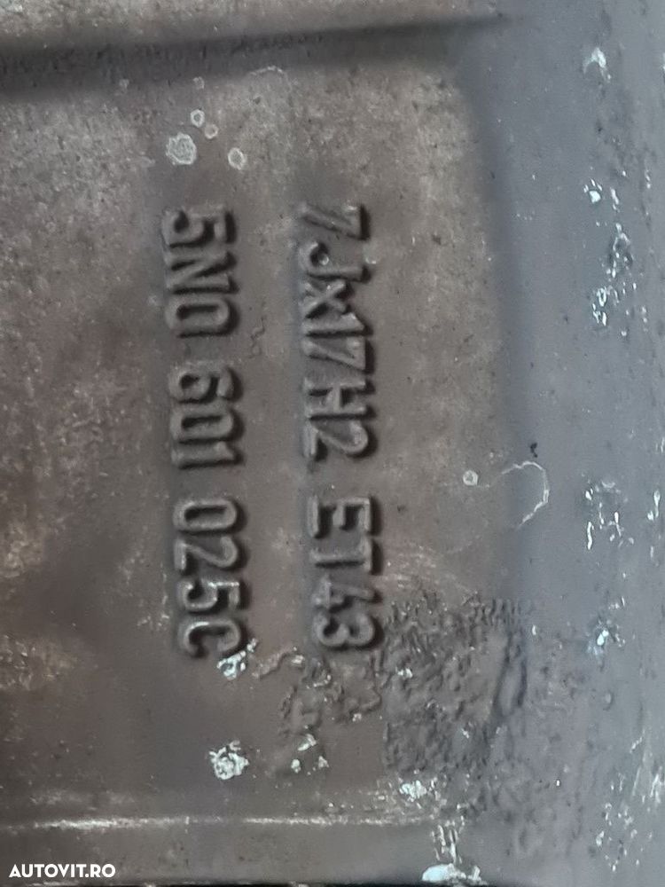 Jante aliaj Volkswagen Tiguan 5N 2007 - 2011 (1114) R17 ET43 - 6