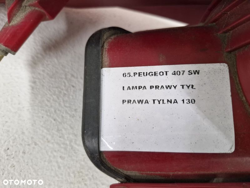 peugeot 407 sw kombi lampa prawy tył tylna - 11