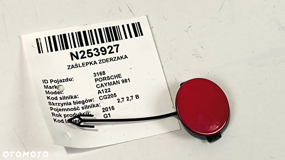 98150570302 99150580300 Porsche Cayman 981 2.7 B 2016 zaślepka zderzaka - 6