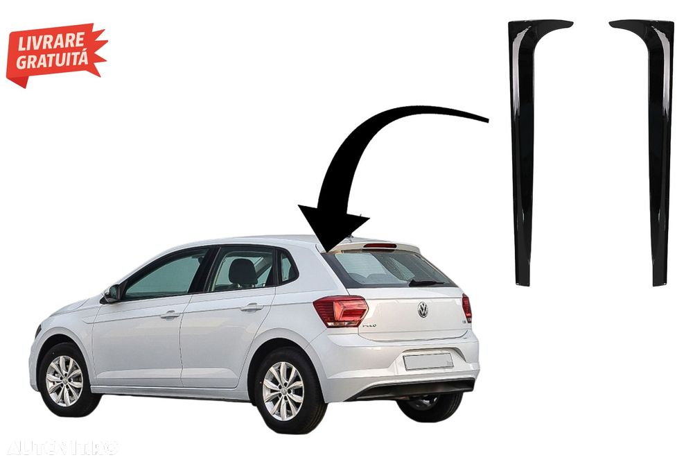 Eleron Luneta Prelungiri Laterale VW Polo AW MK6 (2018-up) Piano Black- livrare gratuita - 1