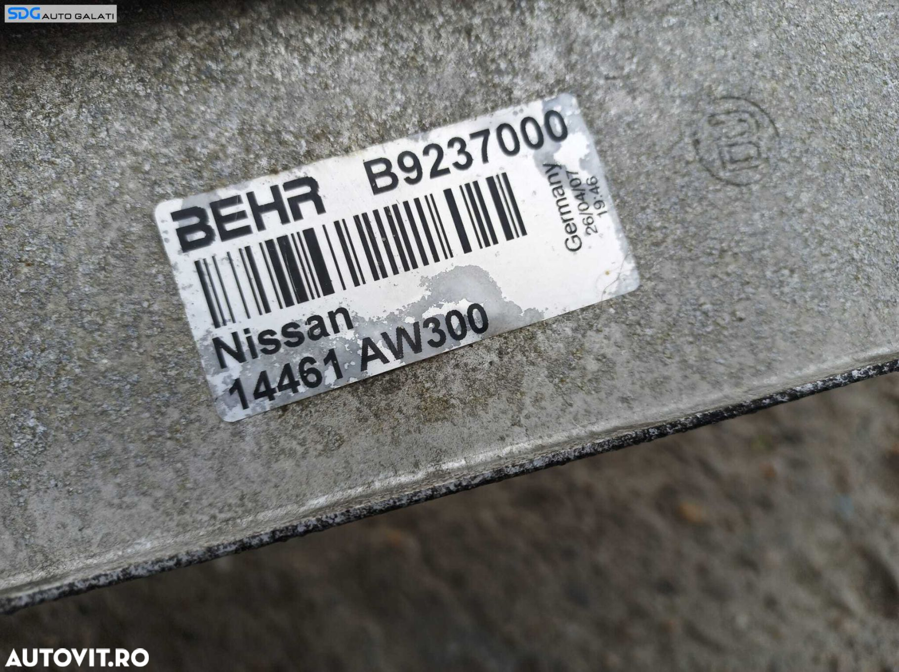 Radiator Intercooler Nissan Primera 2.2 DCI 2002 - 2007 Cod B9237000 14461AW300 [X3884] - 2