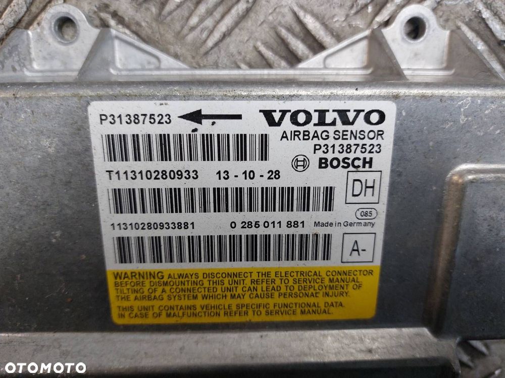 MODUŁ SENSOR STEROWNIK PODUSZEK AIRBAG VOLVO XC60 I 31387523 - 2