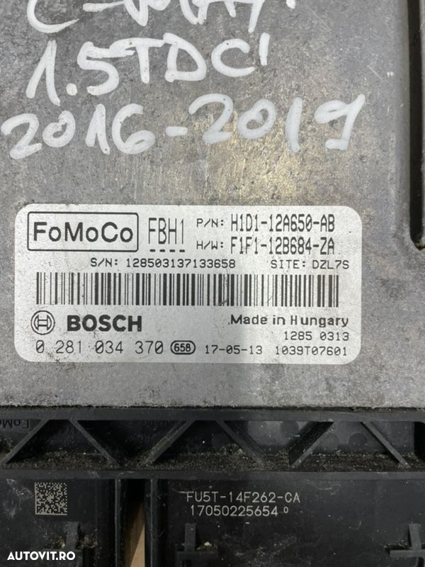 Calculator motor , ECU FORD Focus, Kuga , C-max 1,5 tdci an 2016-2019 cod HID1-124650-AB  sau  F1F1-128684-ZA - 2