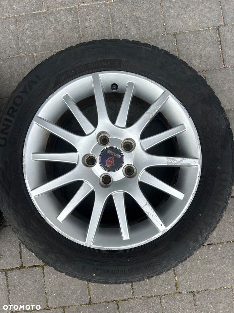 Felgi aluminiowe 5x110 16”  Saab opony zimowe komplet 205/55/16 Uniroyal 2023 - 9