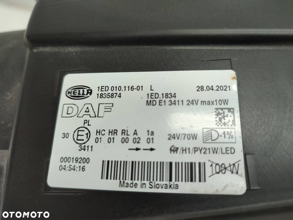 LAMPA PRZÓD LEWA REFLEKTOR LED DAF XF 106 2021 EURO 6 EUROPA 1835874 - 6