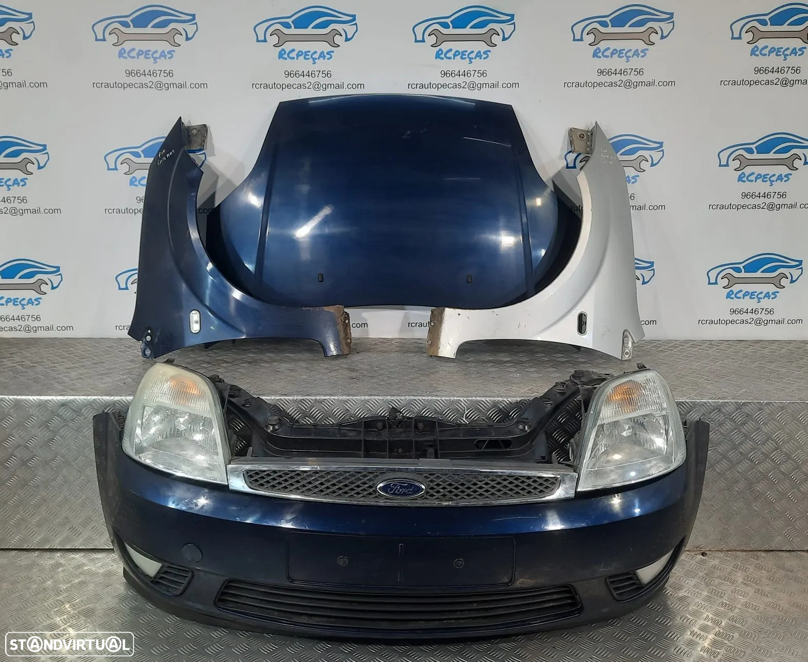 FRENTE COMPLETA FORD FIESTA V 5 MK5 CAPOT PARACHOQUES GUARDA-LAMAS OTICAS RADIADOR VENTILADOR FRENTE FIBRA REFORÇO - 10