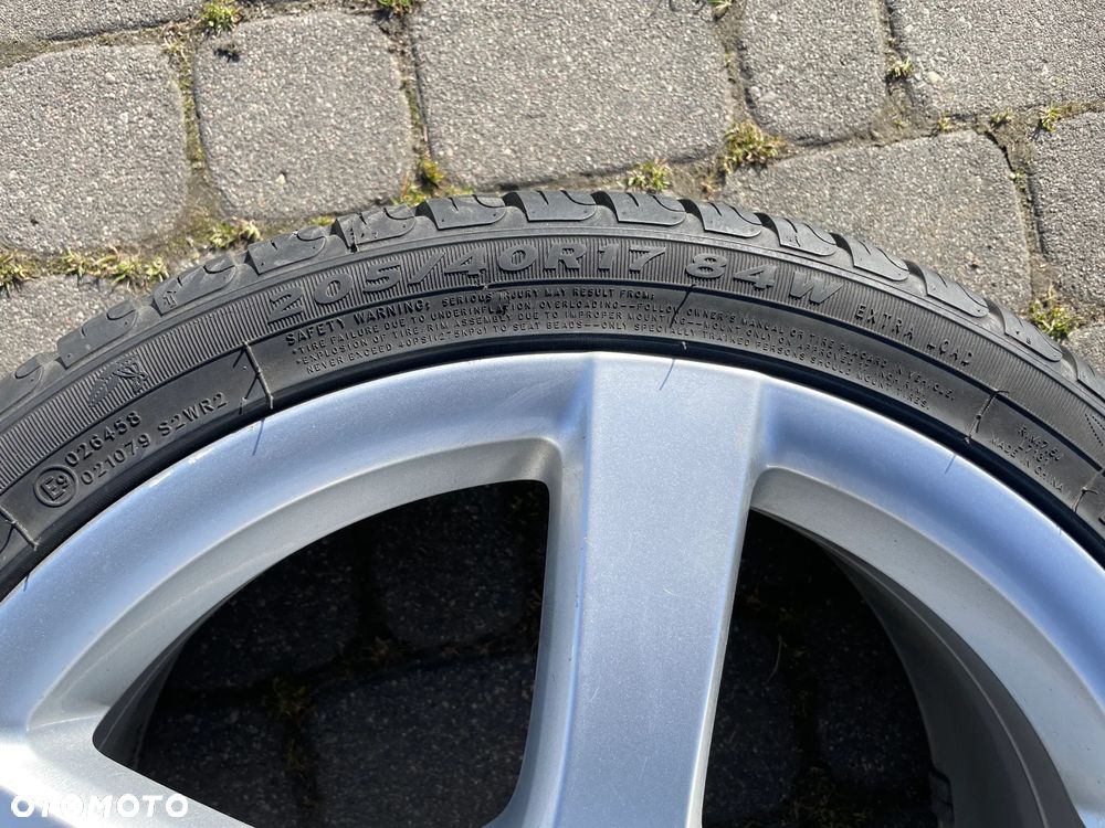 VW POLO SKODA FABIA SEAT IBIZA FELGI ALUMINIOWE ET38 KOŁA opony 5x100 205/40/17 nowe - 3