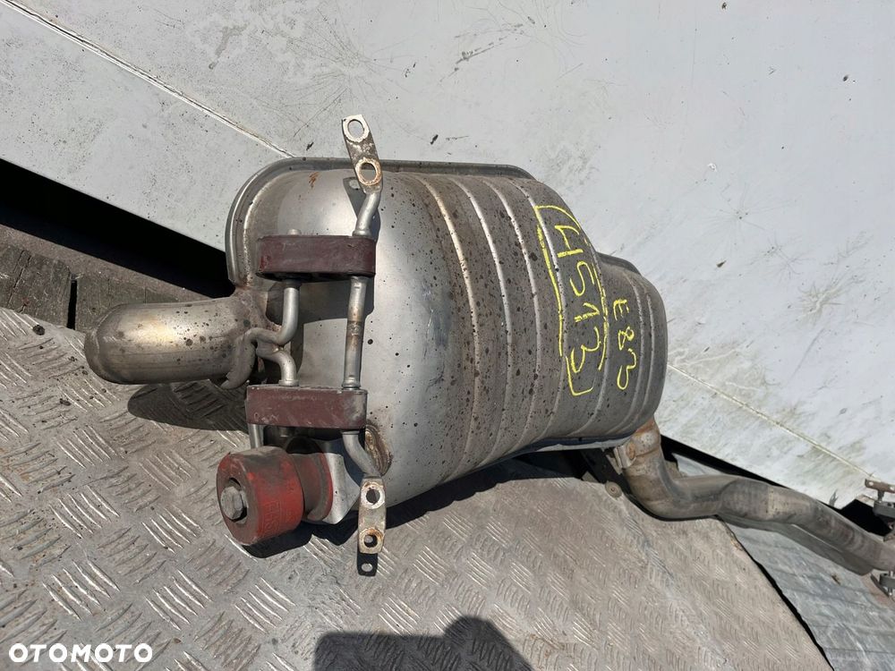 Wydech koncowy tlumik srodkowy rura BMW X3 E83 2.0 D M47 ORG KPL BDB - 7