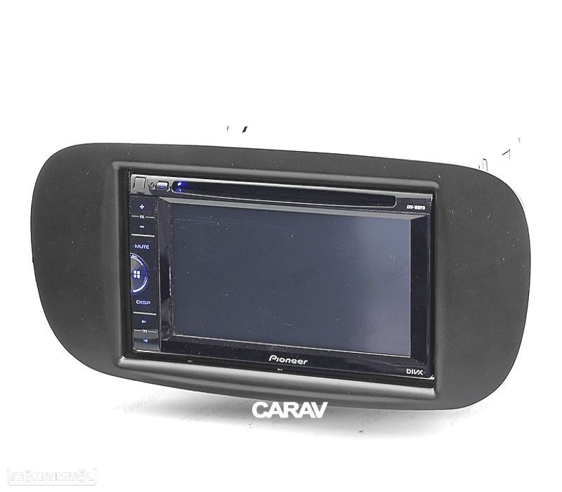 MOLDURA ADAPTADOR PRETO PARA RADIO 2-DIN PARA FIAT 500 - 5
