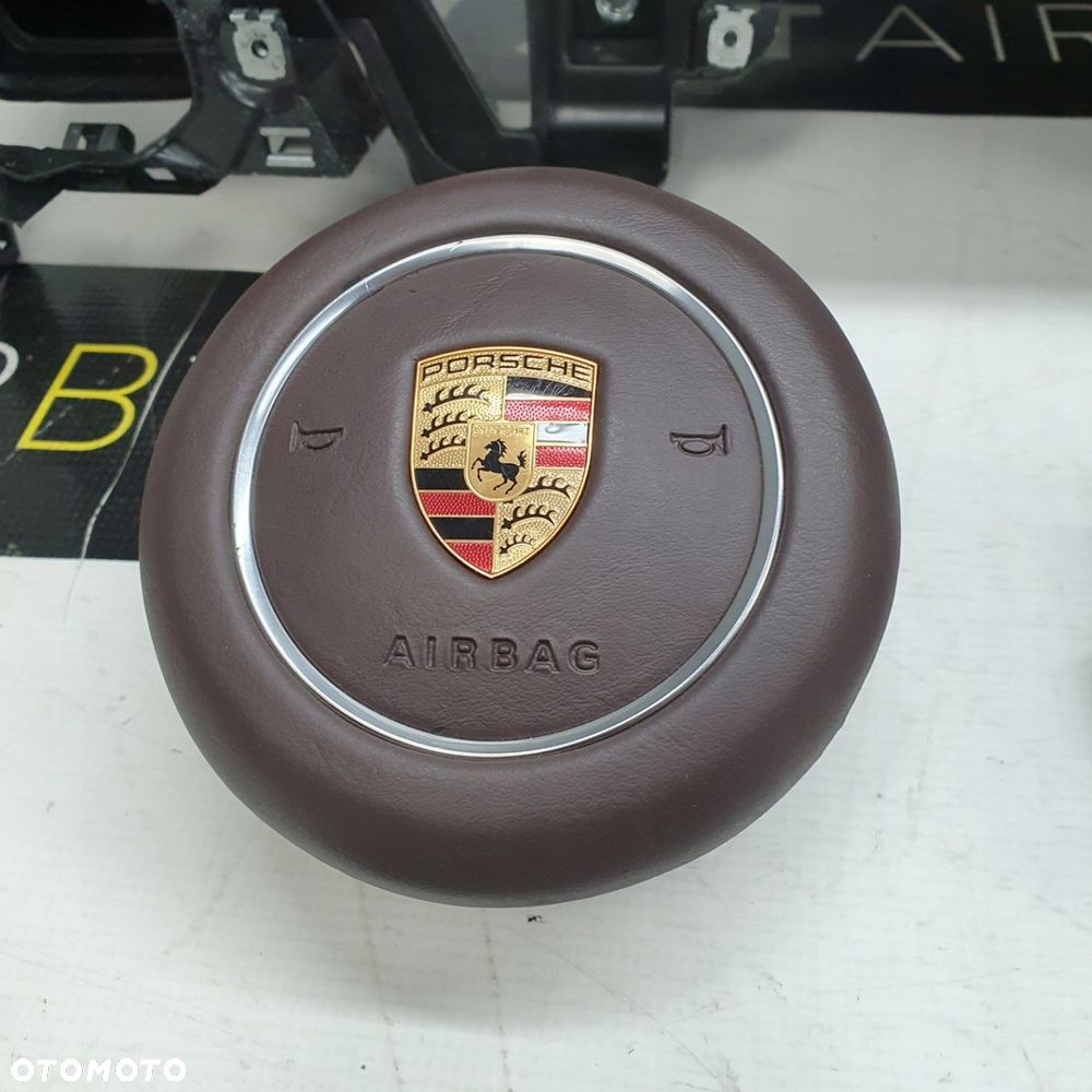 PORSCHE 971 DESKA ROZDZIELCZA BRĄZ KONSOLA KOKPIT PULPIT PODUSZKI AIRBAG AIR BAG PASY KIT SET - 10