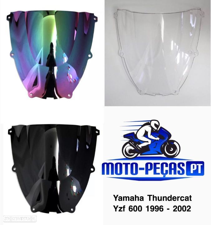 viseira nova  Yamaha yzf 600 thundercat ano  1996 ate 2002  vidro bolha - 1