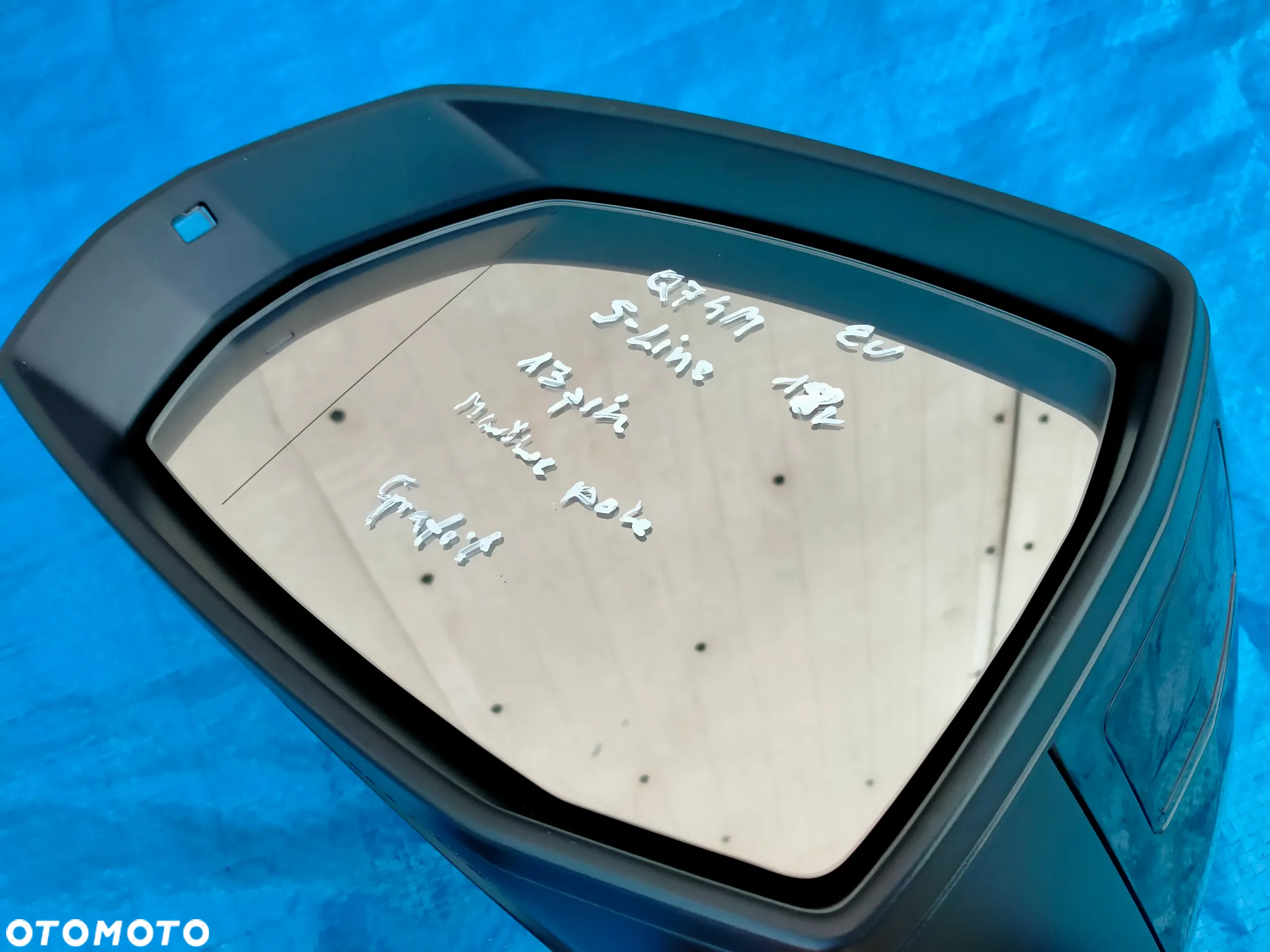 Audi Q7 SQ7 4M / Lusterko Lewe / SHADOW LINE / 13 Pin Pinów / Side Assist / Asystent / EUROPA - 9